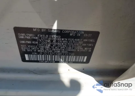 2021 Subaru Crosstrek Premium from USA, damaged, VIN JF2GTAPC6M8335798